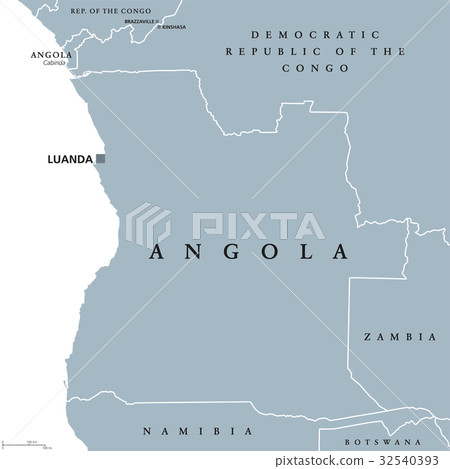 Angola political map 32540393