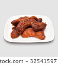Tamarind peel isolated on gray background. 32541597