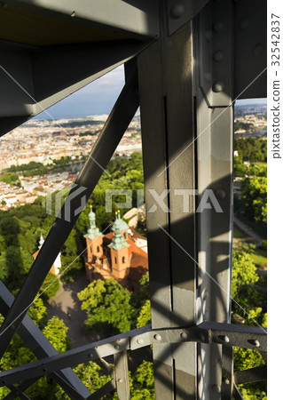 Construction of the Petrin lookout tower in Prague Construction of the Petrin lookout tower in Prague 32542837
