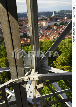 Construction of the Petrin lookout tower in Prague Construction of the Petrin lookout tower in Prague 32542839