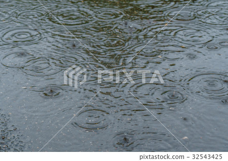 雨天 - 七月形成水坑的道路 雨天 - 七月形成水坑的道路 32543425