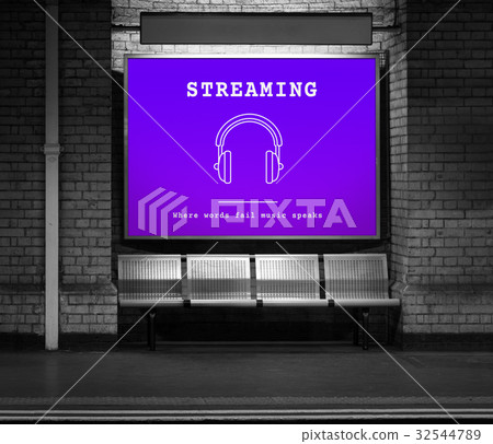 Music Audio Headphones Sign Symbol Music Audio Headphones Sign Symbol 32544789