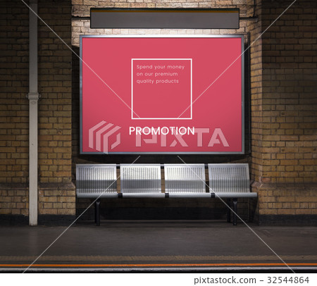 Network connection graphic overlay banner on wall 32544864