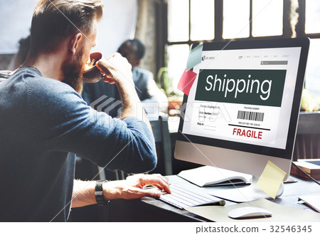 Shipping freight cargo care fragile 32546345