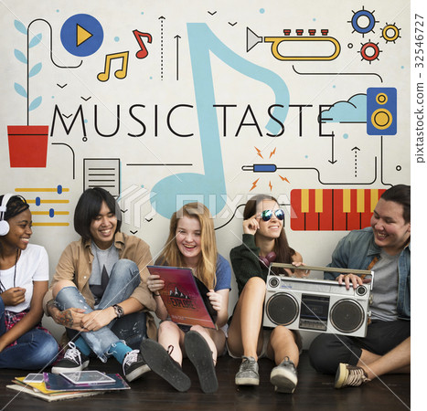 Music Taste Passion Lifestyle Word Graphic Music Taste Passion Lifestyle Word Graphic 32546727