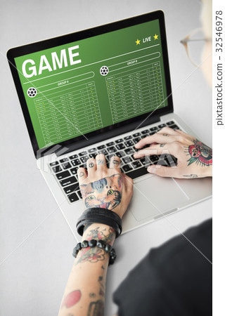 Gambling Football Game Bet Concept Gambling Football Game Bet Concept 32546978