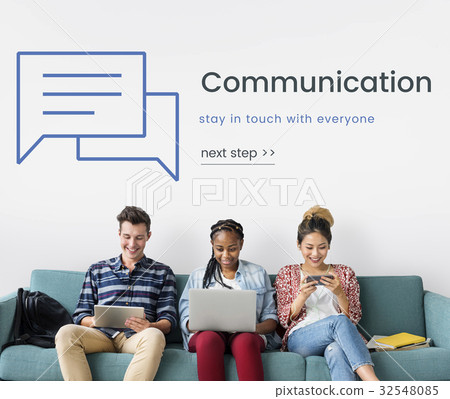 Network connection graphic overlay billboard on wall 32548085