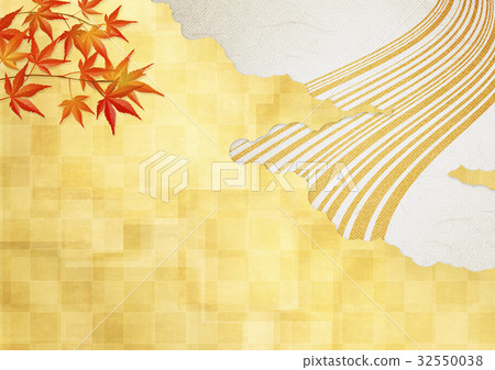 Background material that feels sum (gold leaf, cloud, streamline, autumn leaves) Background material that feels sum (gold leaf, cloud, streamline, autumn leaves) 32550038