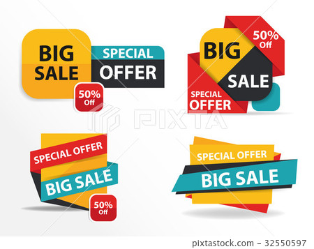 Colorful shopping sale banner template discount Colorful shopping sale banner template discount 32550597