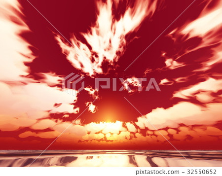 Wind and clouds with the sea 32550652