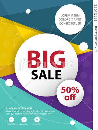 Colorful shopping sale flyer poster brochure 32551038