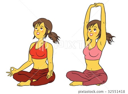 Women who do yoga fitness 32551418
