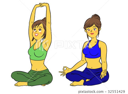 Women who do yoga fitness 32551429