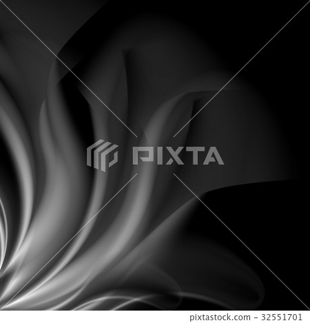 Dark abstract monochrome smoke waves background - Stock Illustration ...