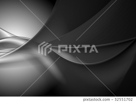Abstract black wavy vector background - Stock Illustration [32551702 ...
