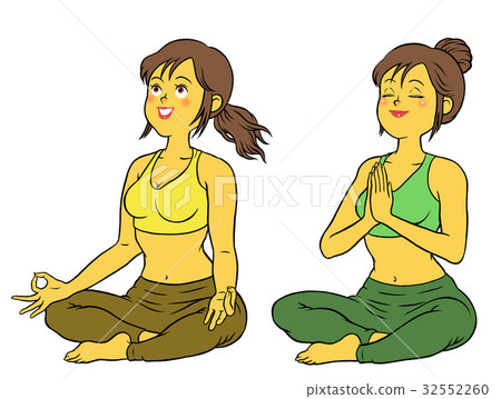 Women who do yoga fitness 32552260