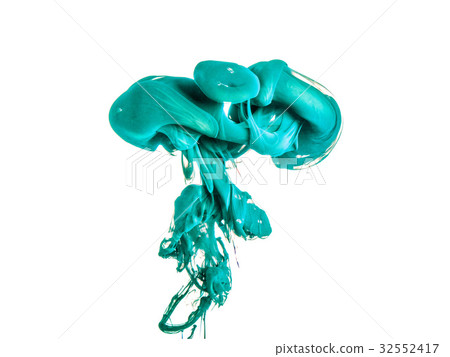 Ink swirl in a water, isolated on white background Ink swirl in a water, isolated on white background 32552417