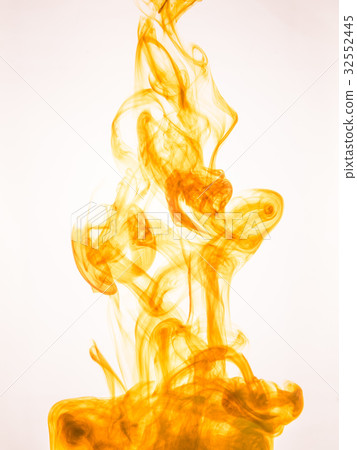 Ink swirl in a water on white background. The Ink swirl in a water on white background. The 32552445