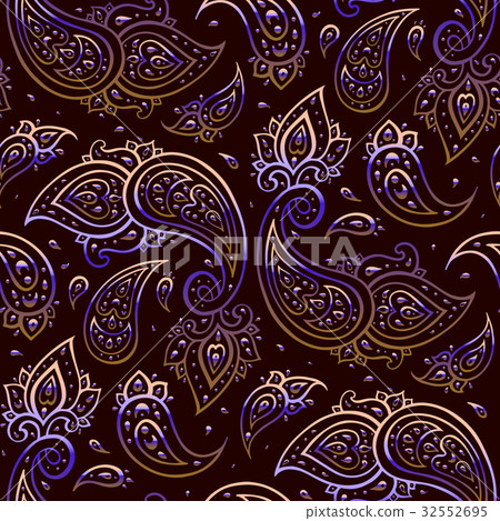 Paisley Beautiful golden seamless background. Paisley Beautiful golden seamless background. 32552695