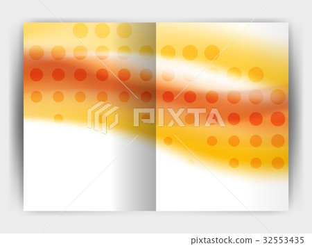 Blur wave business print template, abstract 32553435