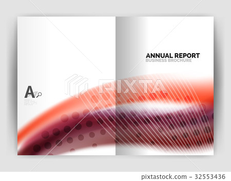 Blur wave business print template, abstract 32553436