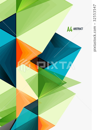 Triangular low poly vector a4 size geometric Triangular low poly vector a4 size geometric 32553547
