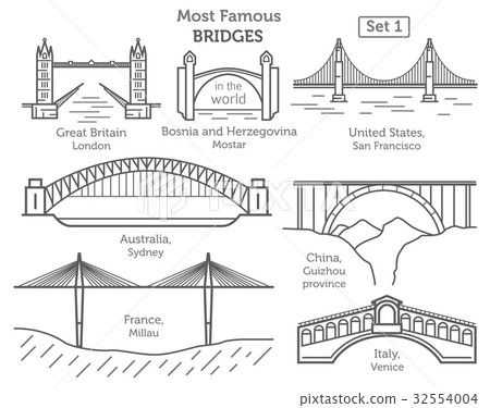 Most famous bridges in the world. Landmarks  32554004