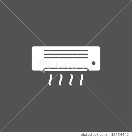 Air conditioning icon on dark background 32554442