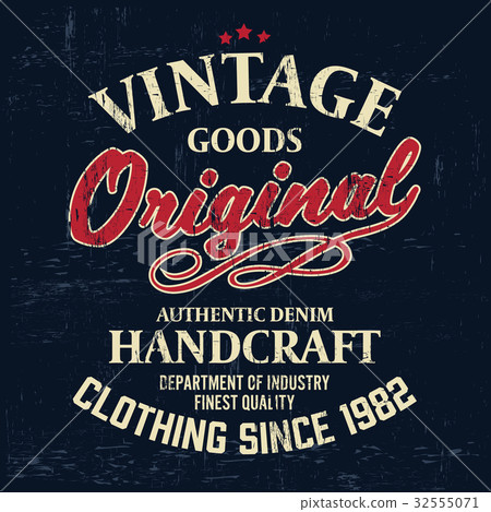 Typography vintage brand logo print for t-shirt - Stock Illustration ...