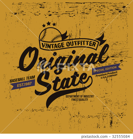 Typography vintage brand logo print for t-shirt 32555084
