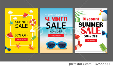 Summer sale emails background layout banners. Summer sale emails background layout banners. 32555647