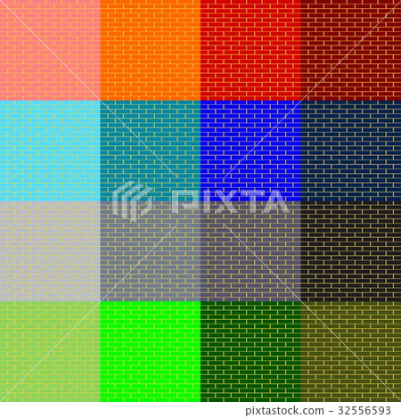 Brick wall, colorful solid pattern. Colored square Brick wall, colorful solid pattern. Colored square 32556593