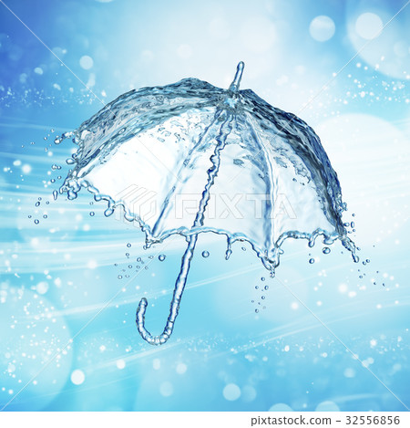 Water splash in the form of a umbrella. 32556856
