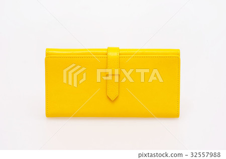 Yellow purse on a white background 32557988