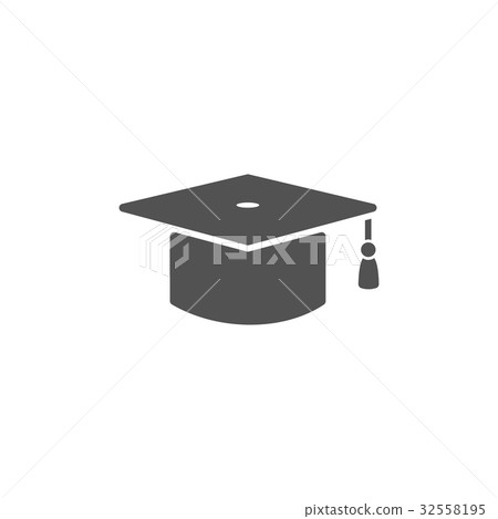 Mortarboard icon on a white background 32558195