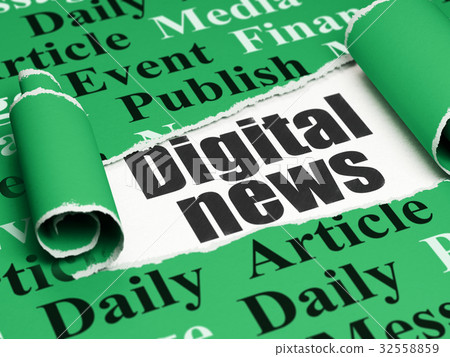 News concept: black text Digital News under the News concept: black text Digital News under the 32558859