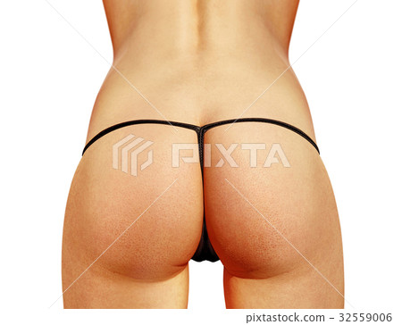 woman buttocks with slim black bikini 32559006