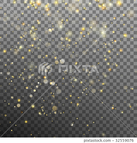 Effect gold particles glitter light. EPS 10 vector - Stock Illustration ...