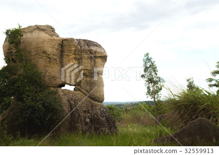The old stone shape is strange on the mountain. The old stone shape is strange on the mountain. 32559913