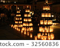 Candle light up at Gunma Kusatsu hot spring 32560836