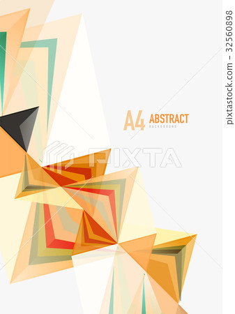 Triangular low poly vector a4 size geometric 32560898