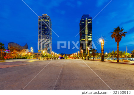 Barcelona. Olympic port at dawn. Barcelona. Olympic port at dawn. 32560913
