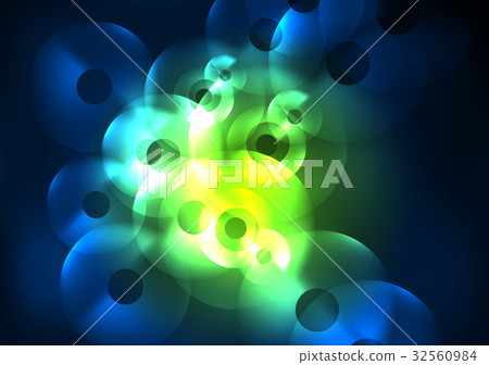 Glowing circles in the dark 32560984