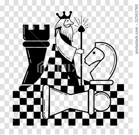 图库插图: icon of the chess game chess