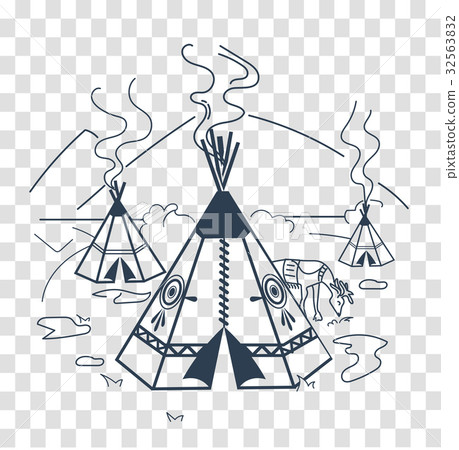 silhouette of life indigenous people silhouette of life indigenous people 32563832