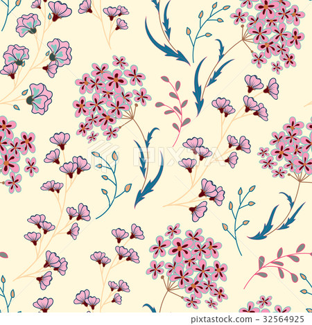 Cute Floral pattern in the small flower. Motifs 32564925