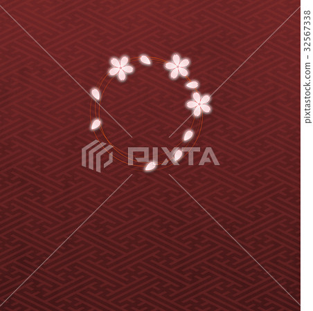 Cherry tree ring (background material) _ sairei shape b 32567338