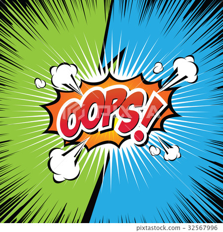 Oops! Commic Speech Bubbel, Cartoon. Oops! Commic Speech Bubbel, Cartoon. 32567996