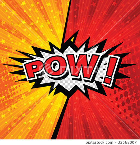 Pow! Comic Speech Bubble, Cartoon. Pow! Comic Speech Bubble, Cartoon. 32568007