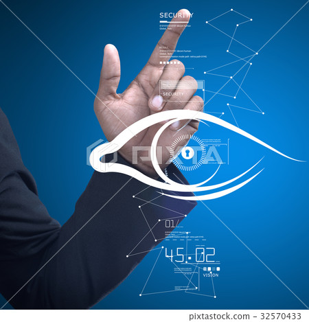 Man Showing human eye 32570433
